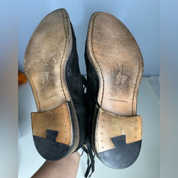 John Varvatos Fleetwood Rub Off Black Chelsea Pull On Ankle Leather Boots Sz 12 - Picture 6 of 6